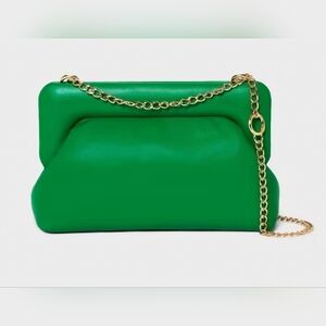 Green Chain-Handle Women’s Shoulder Bag